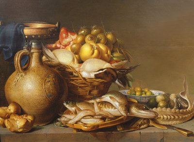 A Still Life of Fish and other Food by Harmen van Steenwyck